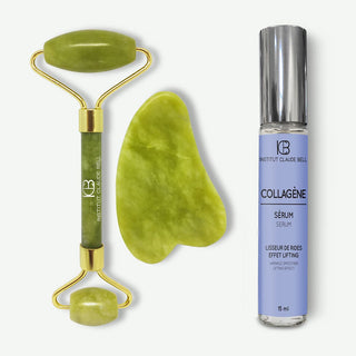 Rouleau & Gua Sha de Jade + Sérum Collagène