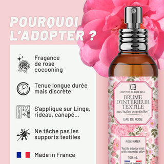 Brume d’Intérieur Textile – Eau de Rose