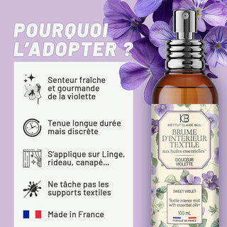 Brume d’Intérieur Textile – Douceur Violette