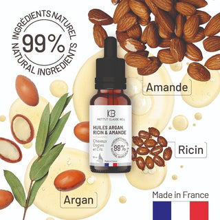 Huiles Argan, Ricin & Amande – Cheveux, Ongles et Cils